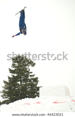 PARK CITY - FEBRUARY 6: USA Olympic Freestyle Skiing Team trains for the upcoming games in Vancouver, February 6, 2010 in Park City, Utah.