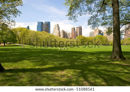 central park spring. Spring day in Central Park