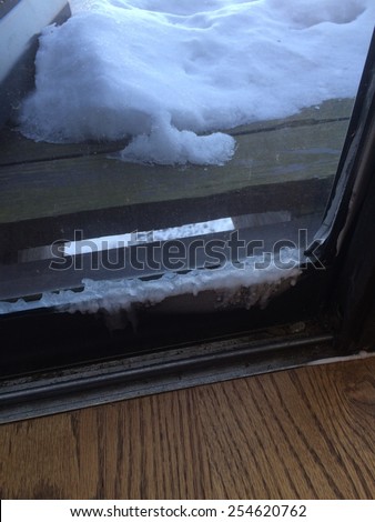 How cold is it when the steam from the soup freezes on the kitchen window; inside frozen ice on the window.
