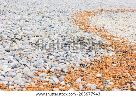 Path way of gravel stone.