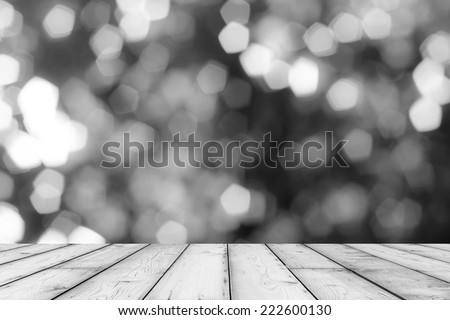wood textured backgrounds in a room interior on black and white abstract bokeh background
