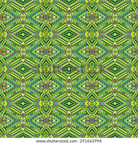 Seamless fabric pattern. Colorful batik cloth fabric background