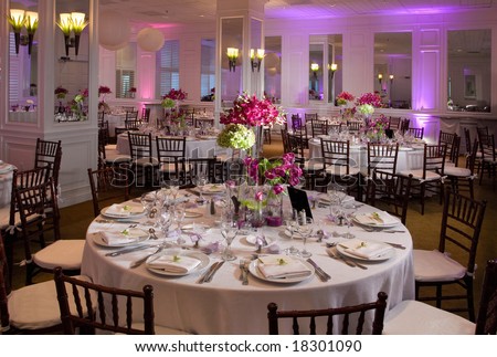 stock photo Wedding guest tables