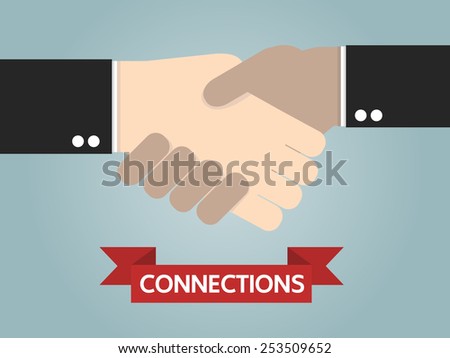 Handshake simply business concept vector illustration
