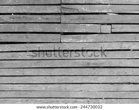 Wood slat floor brown color texture black and white