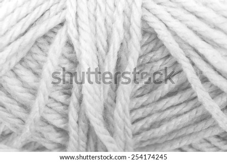 Cream yarn texture background White color