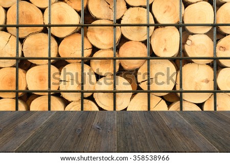 Wood texture surface natural color use for background with Wood terrace