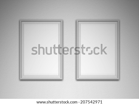 White frame on white wall