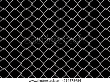 mesh wire for fencing on a black background