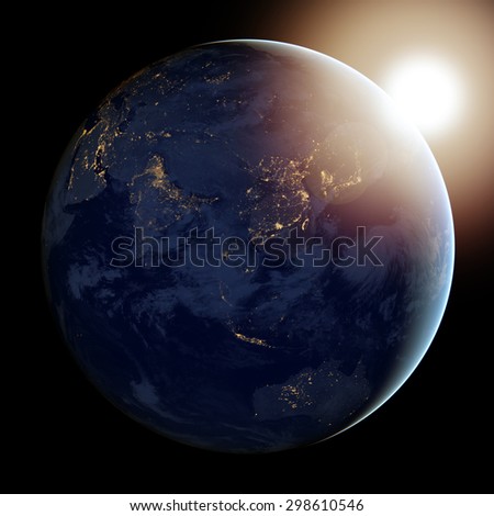Earth. View from space. Elements of this image furnished by NASA