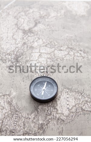 compass map journey travel