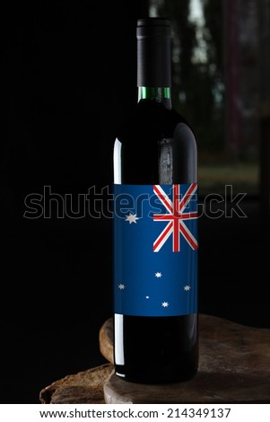 bottle of wine from Australia