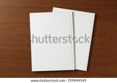 Blank Book on wooden table