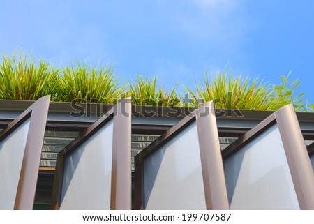 Roof garden on an office building