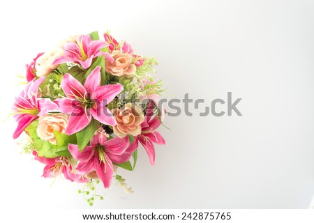 bouquet flowers isolated on white background