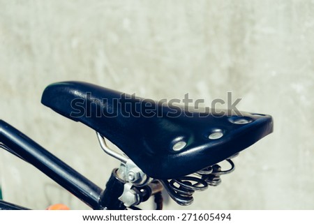 bike seat - soft focus with vintage film filter