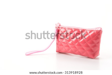 small zip bag on white background