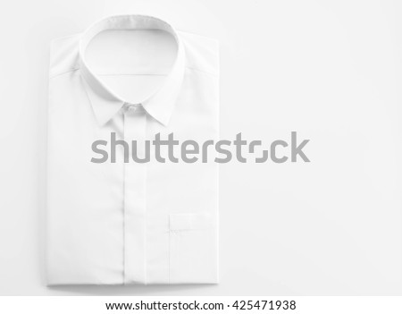 White shirt on white background