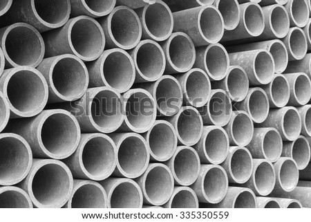 Asbestos pipes in construction site.