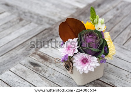 Vase of assorted flowers