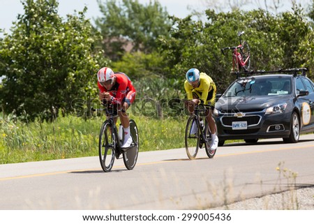 Pan Am Road Cycling, July 22, 2015 in Milton, Ontario. Men\'s and women\'s Individual Time Trial.