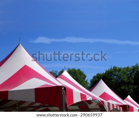striped red and white events tent tops