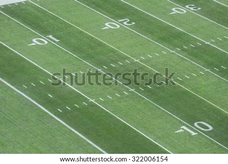 football field showing the goal line at the endzone