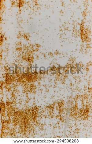 Old rusty metal wall white yellow texture