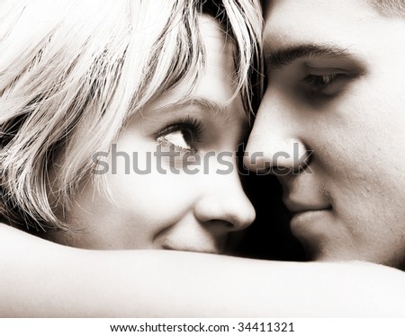 stock photo : Happy young couple in love
