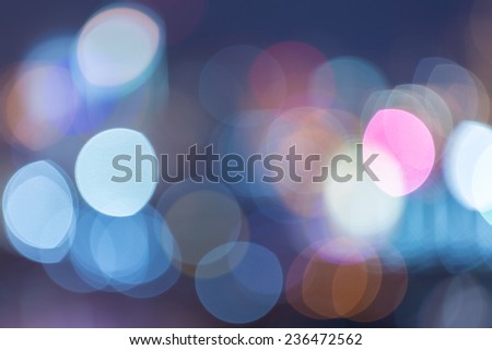 Bokeh background full of colors and blurred shapes.