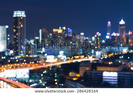 Abstract blur bokeh city night lights