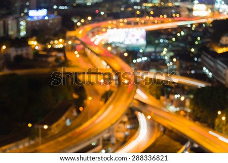 Busy highway at dusk - blurred background