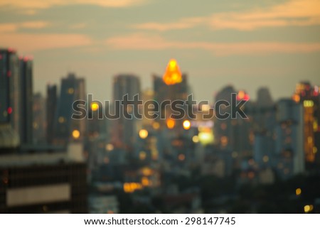 Abstract blurred urban lights ,defocused background