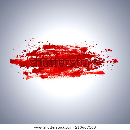 Abstract background with red paint stroke. Element design. Watercolor, grunge background.