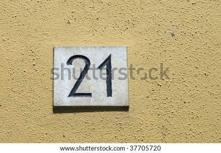 Number plate of the house