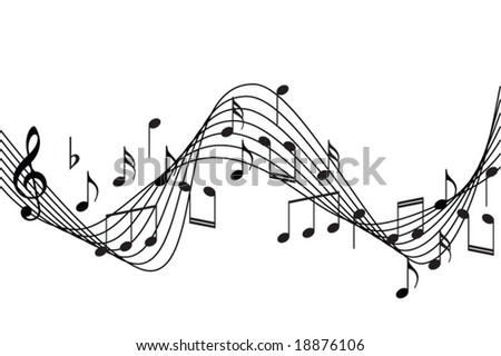 stock vector music notes background