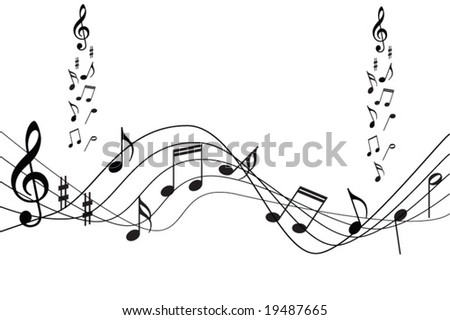 musical notes background. stock vector : music notes