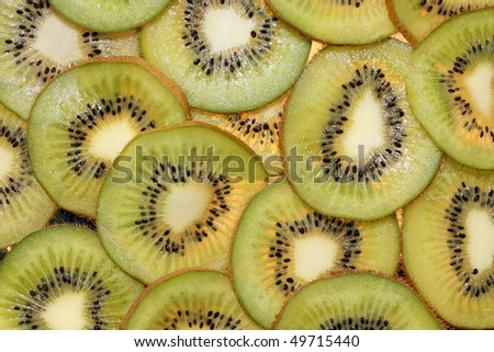 This is a closeup shot of kiwi slices, like nice background.