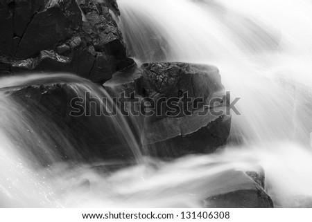 Waterfall cold fresh water stream long shutter speed blurred motion