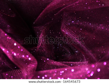 Purple, Elegant, Creased Silk Scarf Textile Close Up