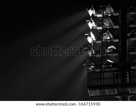 The Stadium Spot-light tower (dark background)