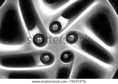 Close up wheel of a spots car