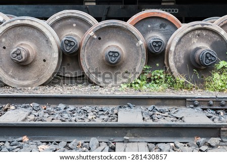 old railway wheels for repair