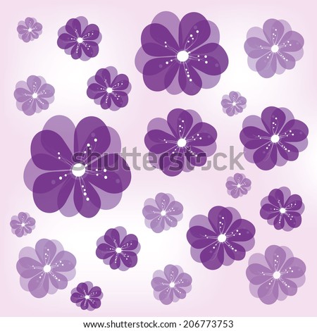 vector flower Purple