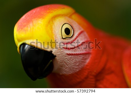 Close up of Man made Parrot