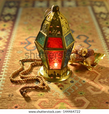 Classic ramadan light and dates Classic ramadan light and dates