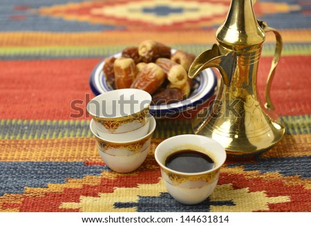 Arabic coffee with dates Arabic coffee with dates