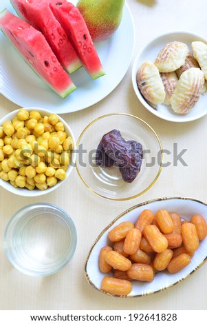 Assorted ramadan special food - Top angle