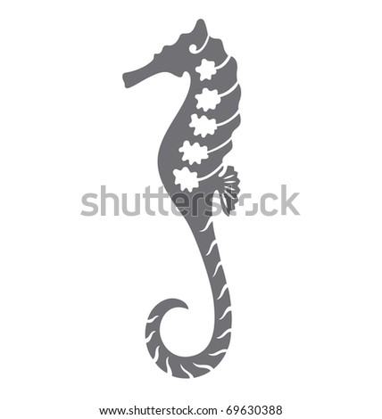 sea horse tattoos. stock vector : A sea horse