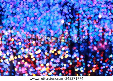 bokeh in blue and many colors